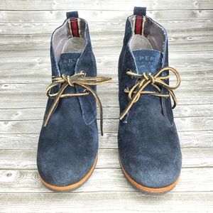 Sperry "Harlow" Blue Suede Booties Size 7